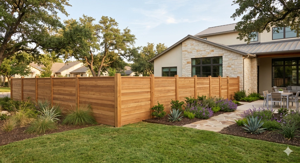Premium outdoor fencing and backyard perimeter in Central Texas