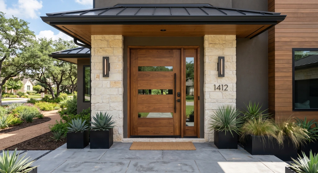 Premium entry and exterior door upgrade on a home
