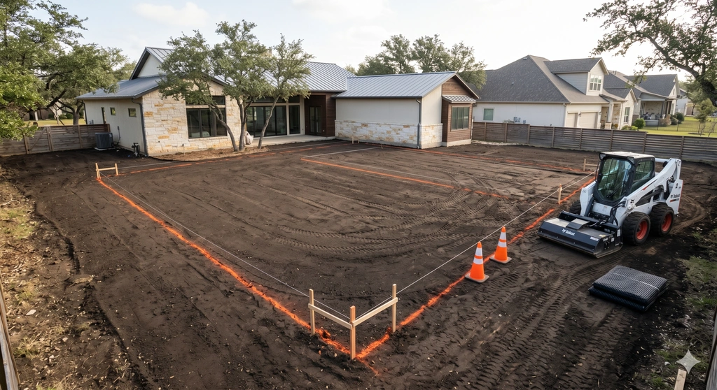 Prepared and graded residential site ready for construction